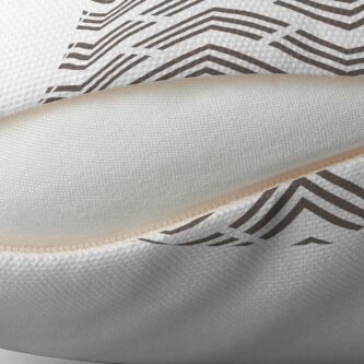 Alternate view of Grayish Brown and White Chevron Pattern Pairs 2022 Popular Color Sherwin Williams Garret Gray SW 6075 Throw Pillow