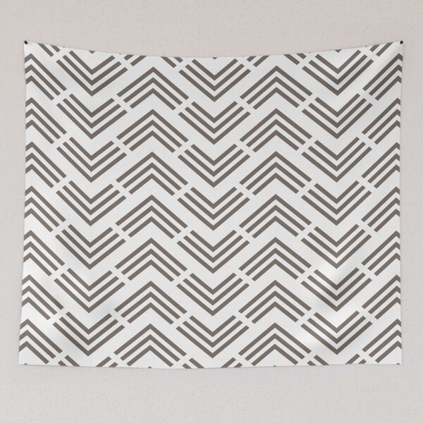 Item preview, Grayish Brown and White Chevron Pattern Pairs 2022 Popular Color Sherwin Williams Garret Gray SW 6075 designed and sold by ColorOfTheYears.