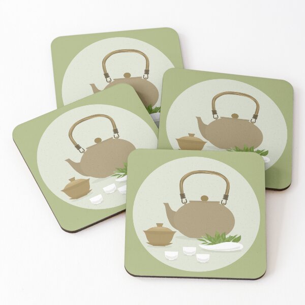 Item preview, A set of items for traditional Chinese tea drinking Pin Cha. The kettle, gaiwan and the green tea leaves. designed and sold by NLobes.