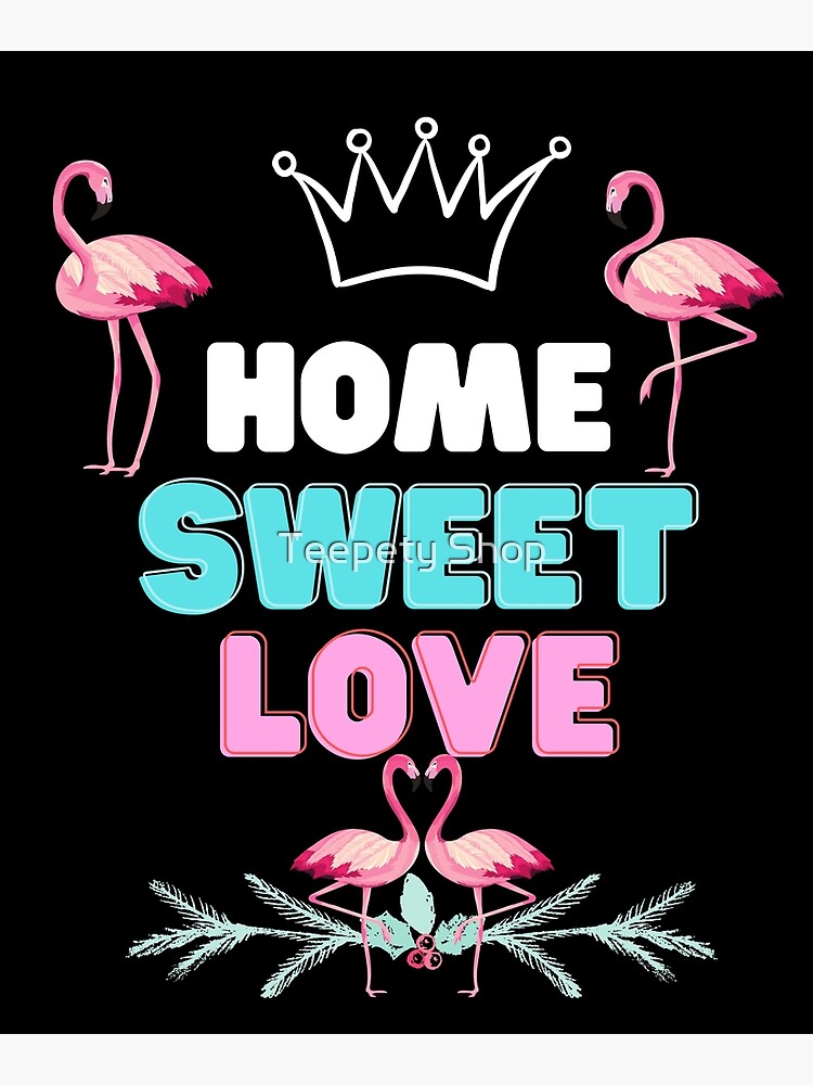flamingo wall art design by teepety