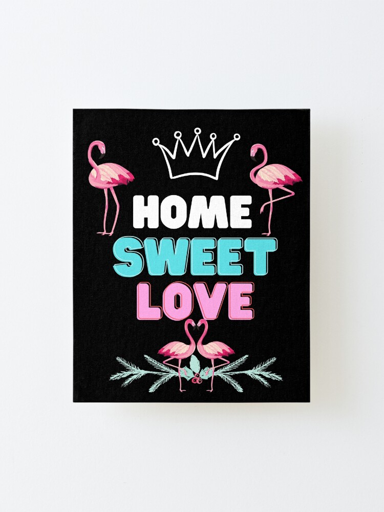 Alternate view of flamingo wall art design Mounted Print