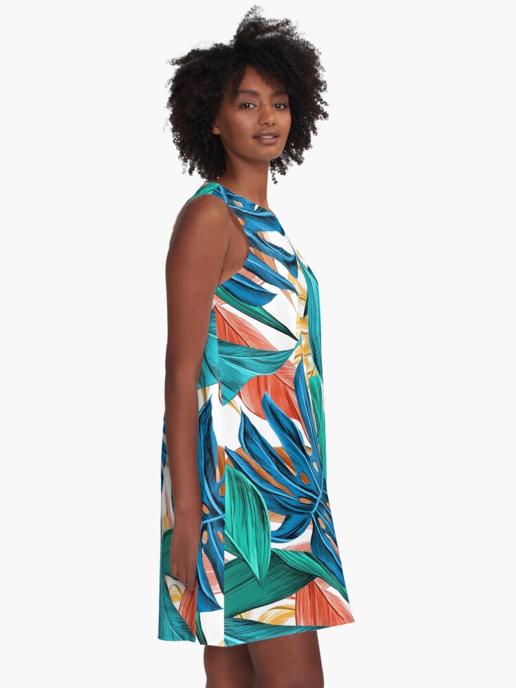 Alternate view of Floral Pattern Design A-Line Dress