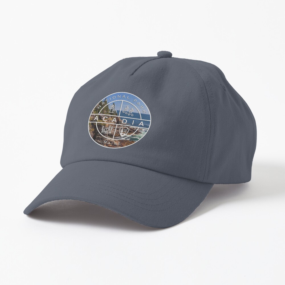 Acadia National Park Heraldic Photo Logo Cap