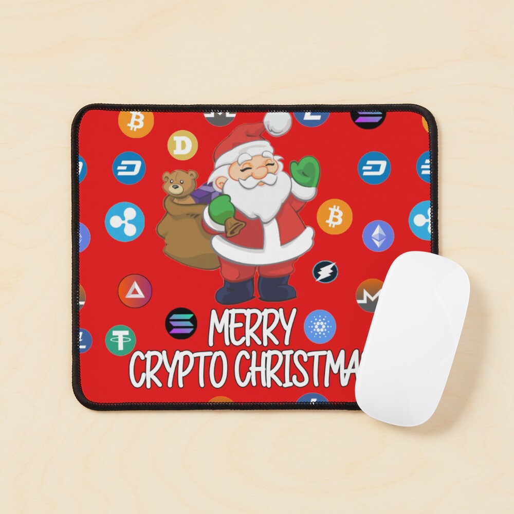 Crypto Christmas Santa Claus Mouse Pad