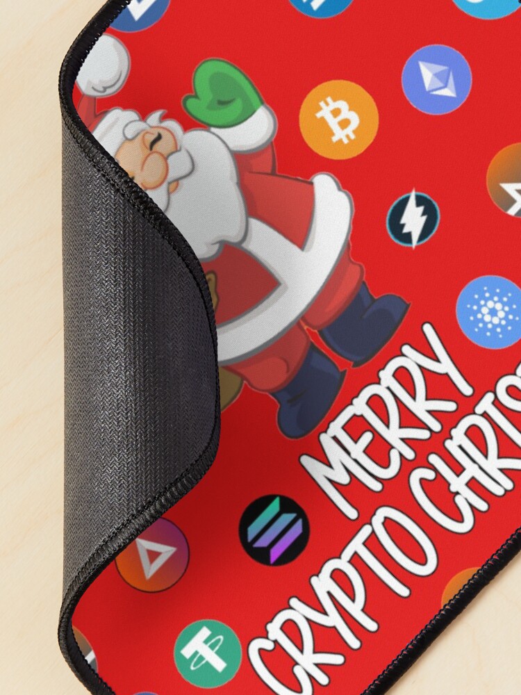 Alternate view of Crypto Christmas Santa Claus Mouse Pad