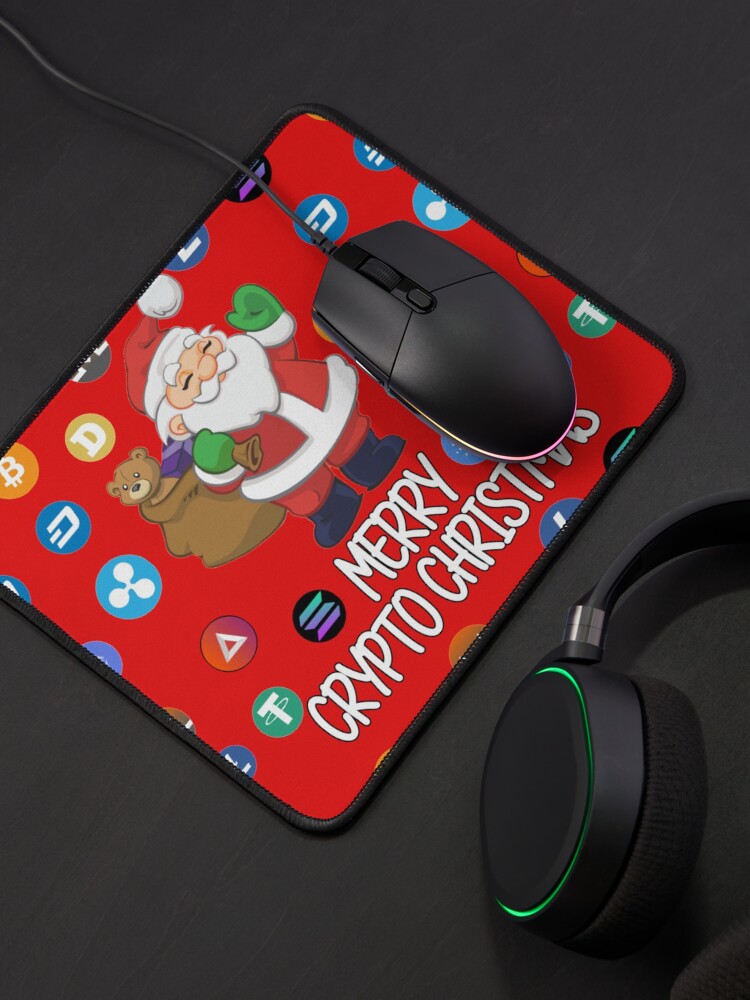 Alternate view of Crypto Christmas Santa Claus Mouse Pad