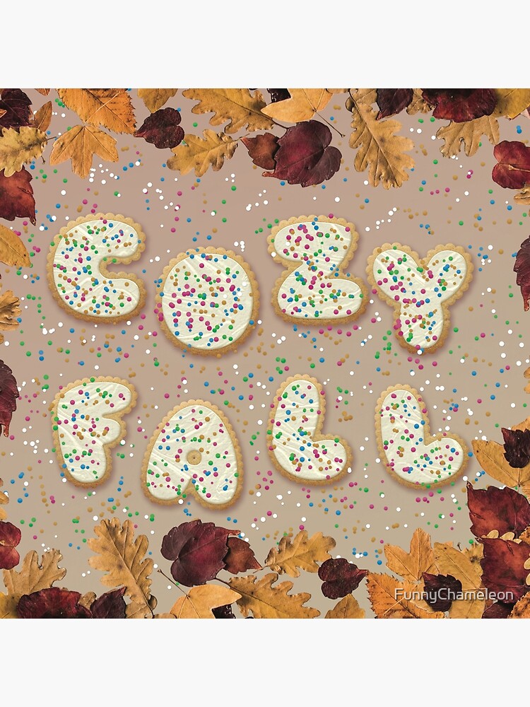 Cozy fall - biscuits and leaves by FunnyChameleon