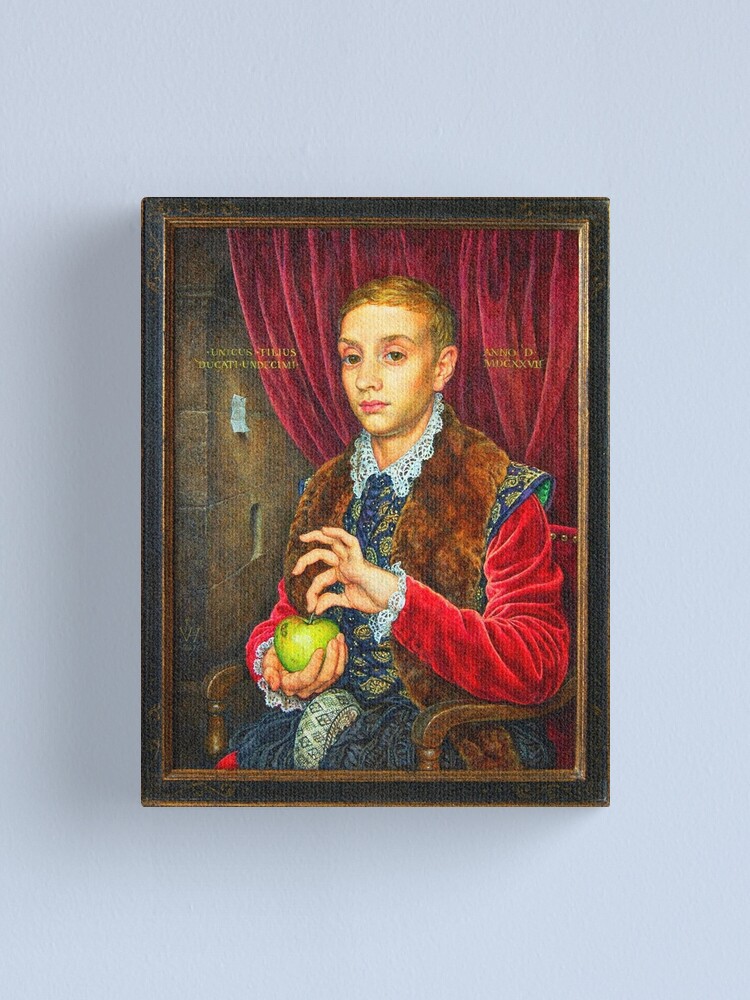 Alternate view of The Grand Budapest Hotel - Boy With Apple Grain Edit - Wes Anderson Painting Movie Canvas Print