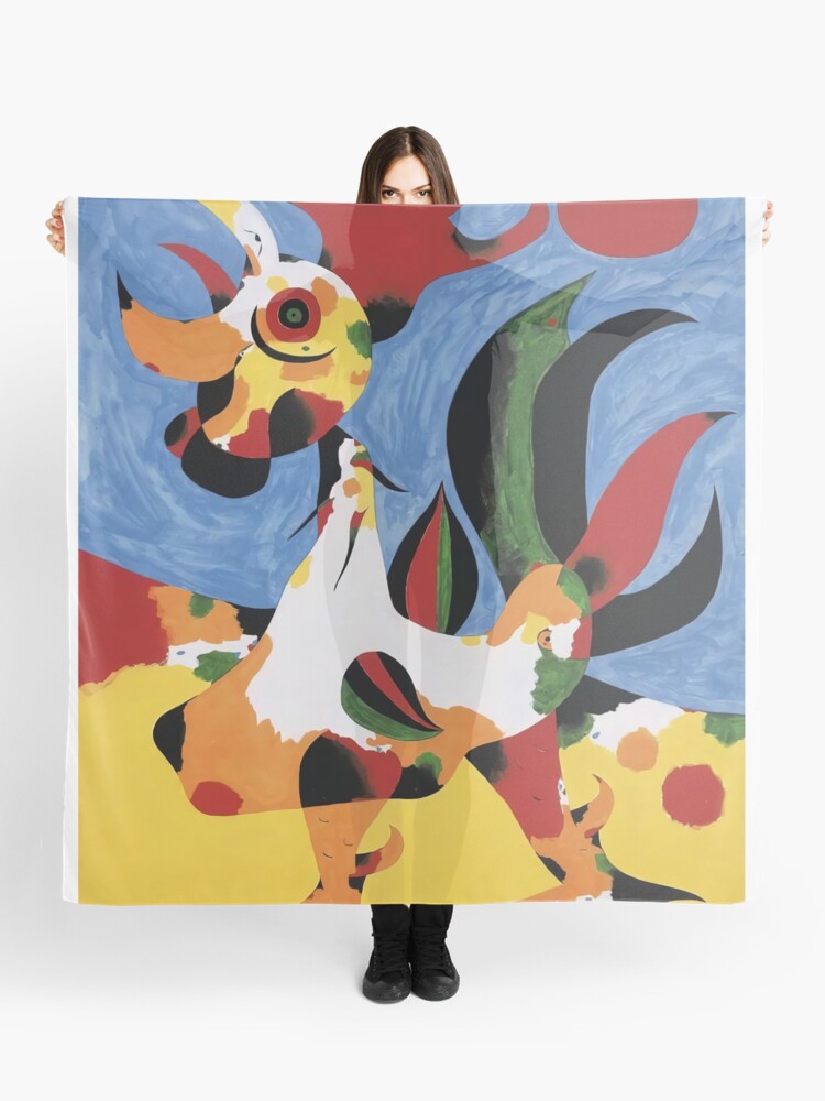 Le Coq chicken 1949 Joan Miro Scarf