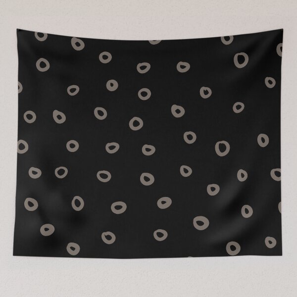 Item preview, Grayish Brown and Black Hoop Circle Pattern Pairs 2022 Popular Color Sherwin Williams Garret Gray SW 6075 designed and sold by ColorOfTheYears.