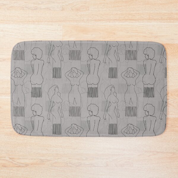 Item preview, Black woman-shaped comb on grey background designed and sold by Yamy Morrell Art and Design.