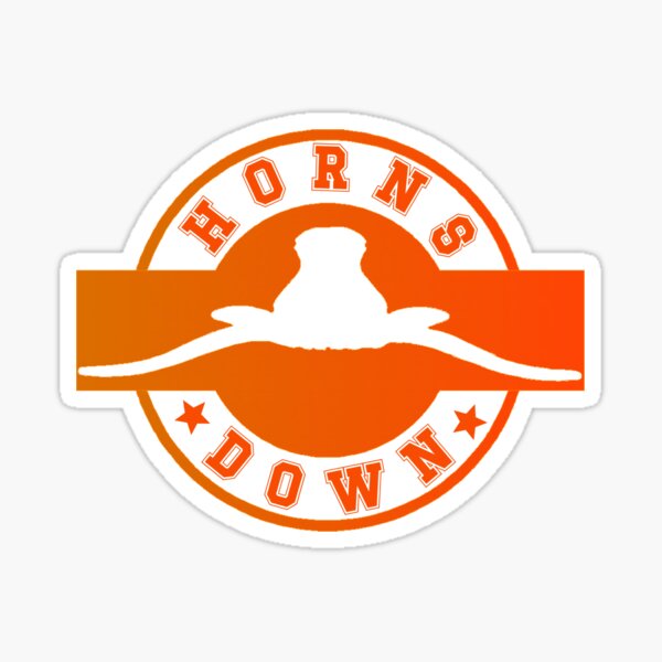 " horns down" Sticker for Sale by Lulusastore Redbubble