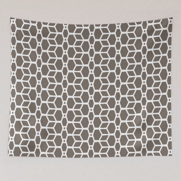 Item preview, Grayish Brown and White Tessellation Pattern 4 Pairs 2022 Popular Color Sherwin Williams Garret Gray SW 6075 designed and sold by ColorOfTheYears.