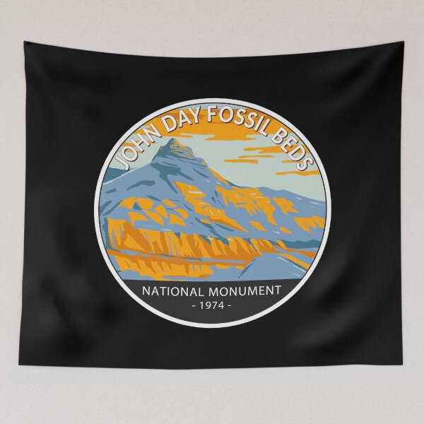 Item preview, John Day Fossil Beds National Monument Sheep Rock Oregon Circle designed and sold by KrisSidDesigns.