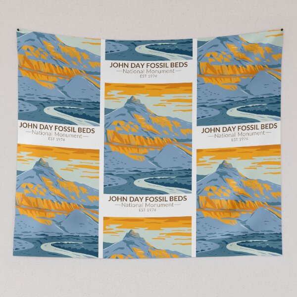 Item preview, John Day Fossil Beds National Monument Sheep Rock Oregon designed and sold by KrisSidDesigns.