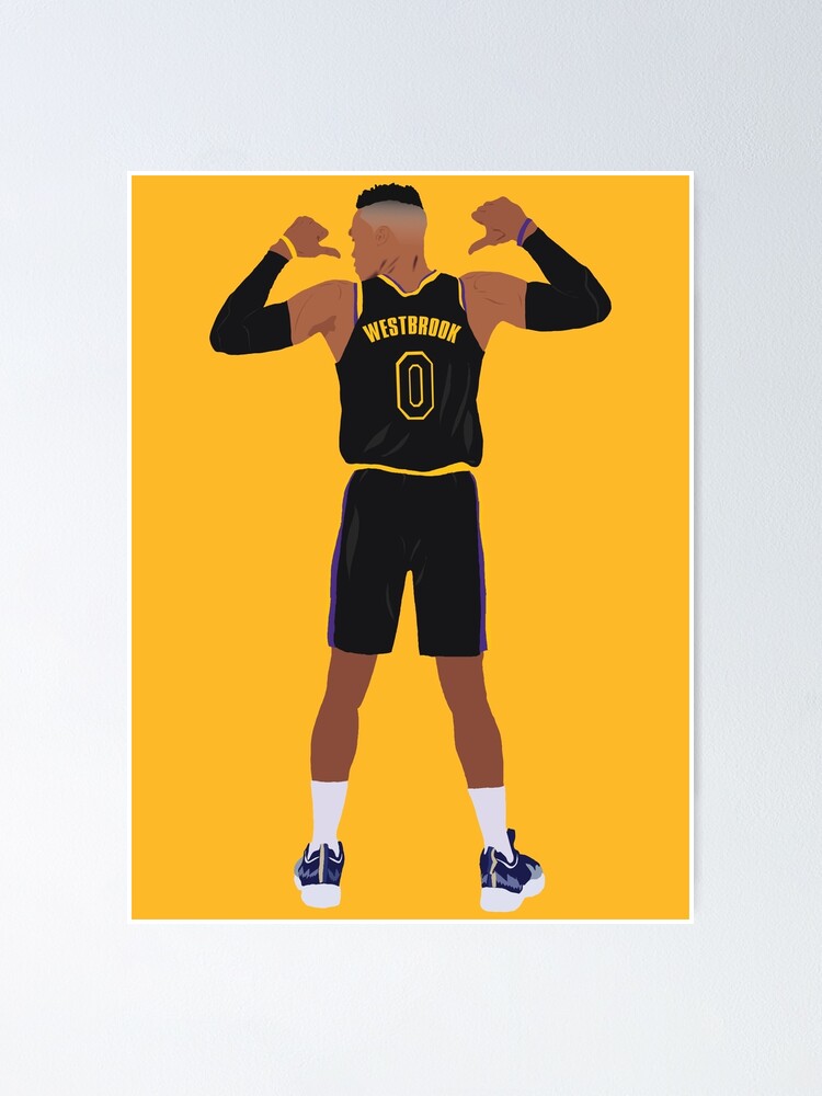 Russell Westbrook 0 Los Angeles Lakers Black Mamba Jersey Poster for Sale  by Basketball For Life