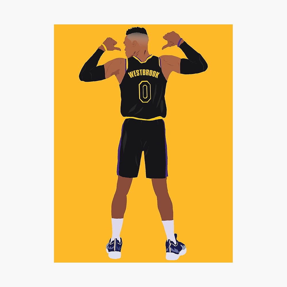 Russell Westbrook 0 Los Angeles Lakers Black Mamba Jersey Poster for Sale  by Basketball For Life