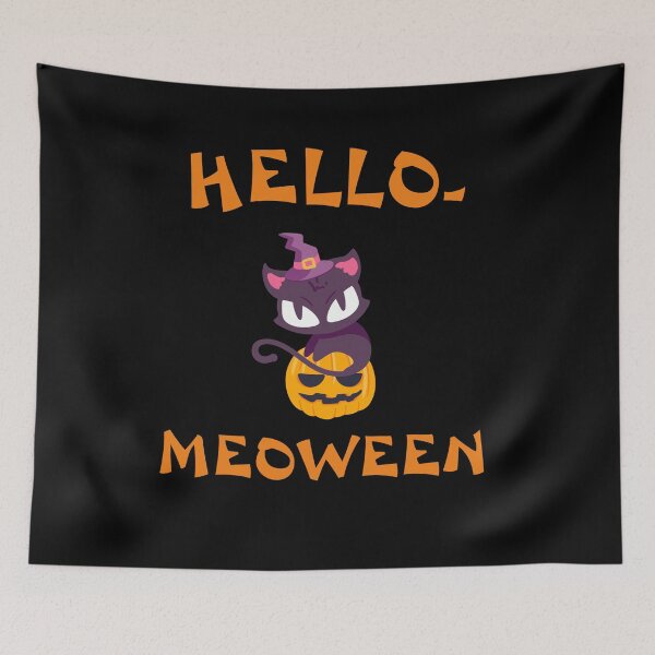 Item preview, Hello Meoween Halloween Creepy Cats Meow Halloween designed and sold by lodarohit.
