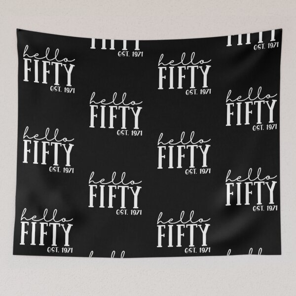 Item preview, Hello Fifty est. 1971 | 50th Birthday in 1971, 50 years old designed and sold by InkItStudio.