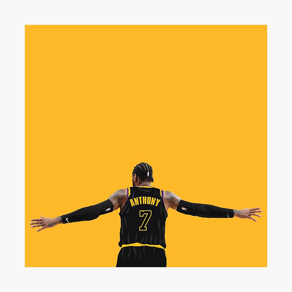 Carmelo Anthony 7 Los Angeles Lakers Black Mamba Jersey Poster for Sale by  Basketball For Life