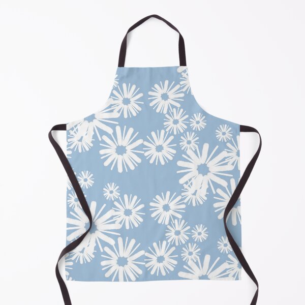 Item preview, Blossom burst in white on sky blue designed and sold by Quick Brown Fox Canada.