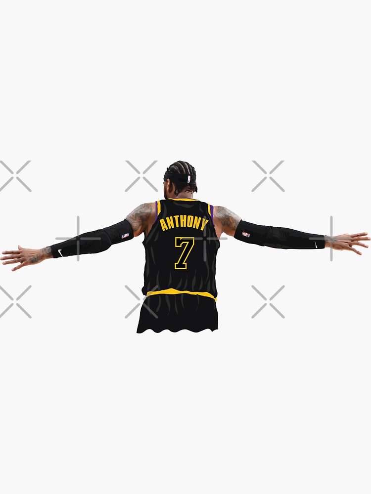 Carmelo Anthony 7 Los Angeles Lakers Black Mamba Jersey Sticker for Sale  by Basketball For Life