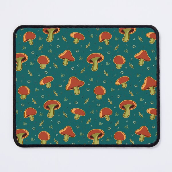 Item preview, Fungi Fun Mushroom Pattern 3! Teal Background designed and sold by KaraKingDesign.