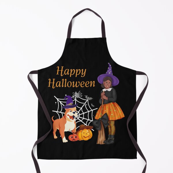 Item preview, Happy Halloween cute dog and witch designed and sold by ajtechdesigns.
