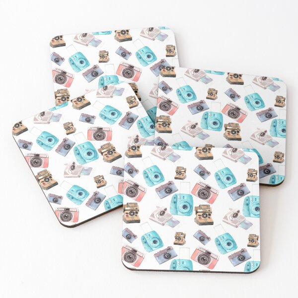 Item preview, Watercolor Vintage Cameras Pattern designed and sold by ShopLizCreates.