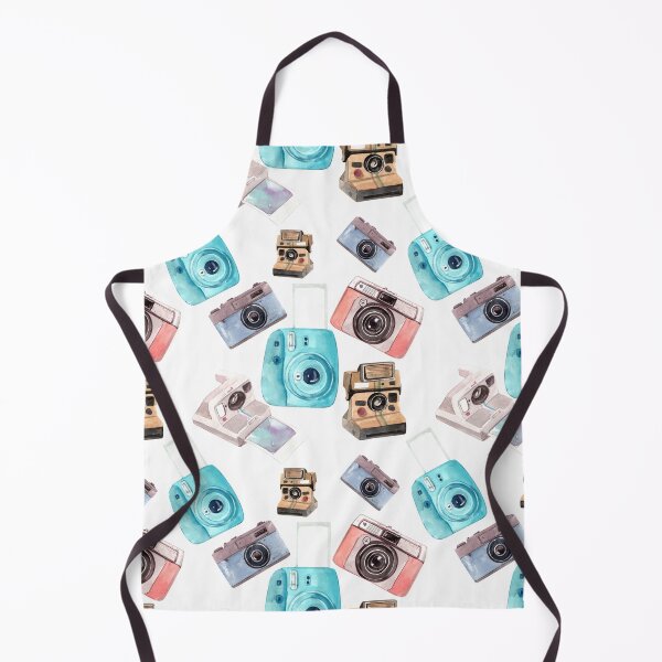 Item preview, Watercolor Vintage Cameras Pattern designed and sold by ShopLizCreates.