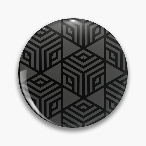 Artikelvorschau, Dark Gray and Black Modern Cube Tile Pattern Pairs 2022 Popular Color Sherwin Williams Iron Ore SW 7069 entworfen und verkauft von ColorOfTheYears.