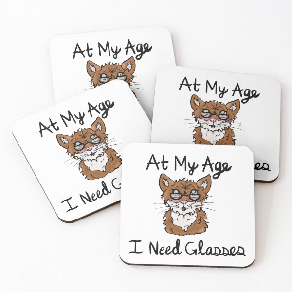 Item preview, At My Age I Need Glasses Cat designed and sold by BioLushGraphics.