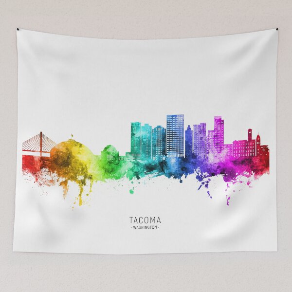 Item preview, Tacoma Washington Skyline designed and sold by ArtPrints.