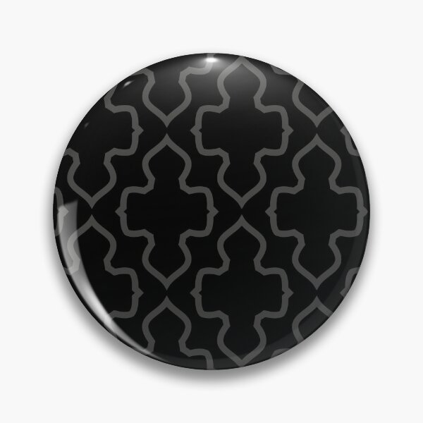 Artikelvorschau, Dark Gray and Black Ornamental Shape Pattern Pairs 2022 Popular Color Sherwin Williams Iron Ore SW 7069 entworfen und verkauft von ColorOfTheYears.