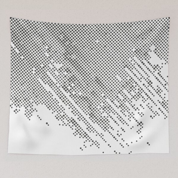 Aperçu de l'œuvre Dark Gray and White Polka Dot Abstract Pattern Pairs 2022 Popular Color Sherwin Williams Iron Ore SW 7069 créée et vendue par ColorOfTheYears.