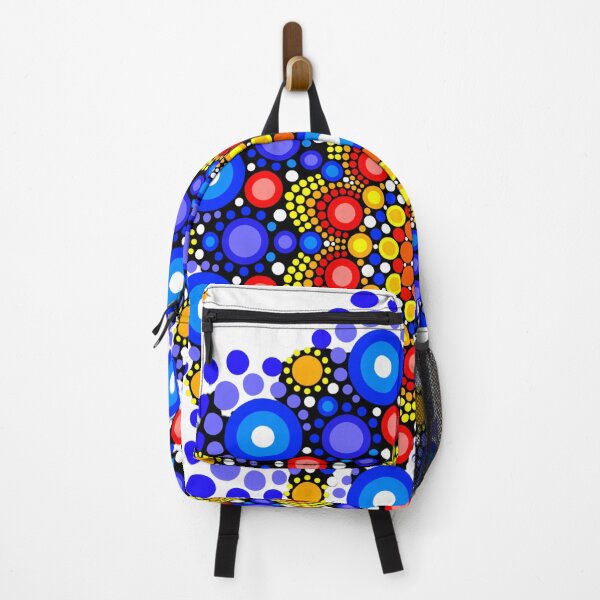 Item preview, Blue and Orange Circles Pattern designed and sold by artistoutfitter.