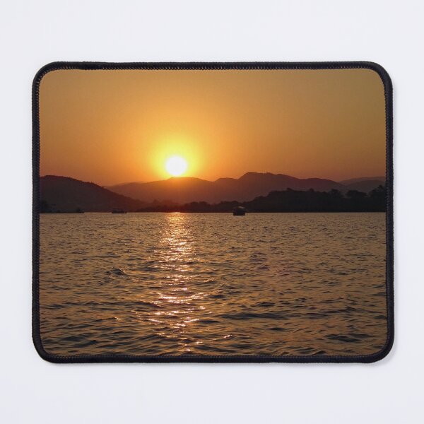 Item preview, Sunset at beautiful lake Pichola in Udaipur, Rajasthan, India designed and sold by cuisinecat2.