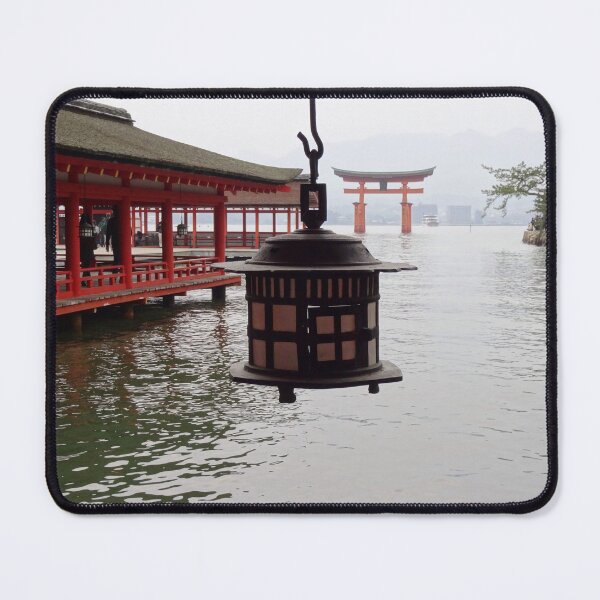 Item preview, Lantern at Itsukushima Shrine with floating Torii gate designed and sold by cuisinecat2.