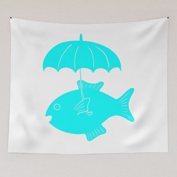 Item preview, Fish with umbrella designed and sold by mborgali.