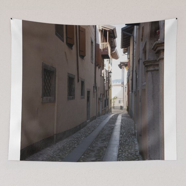Item preview, North Italy Life in the center of the lombard medieval city. Walking through narrow streets and walls. Sunny summer day. (vertical) designed and sold by Maurizio Fabbroni.