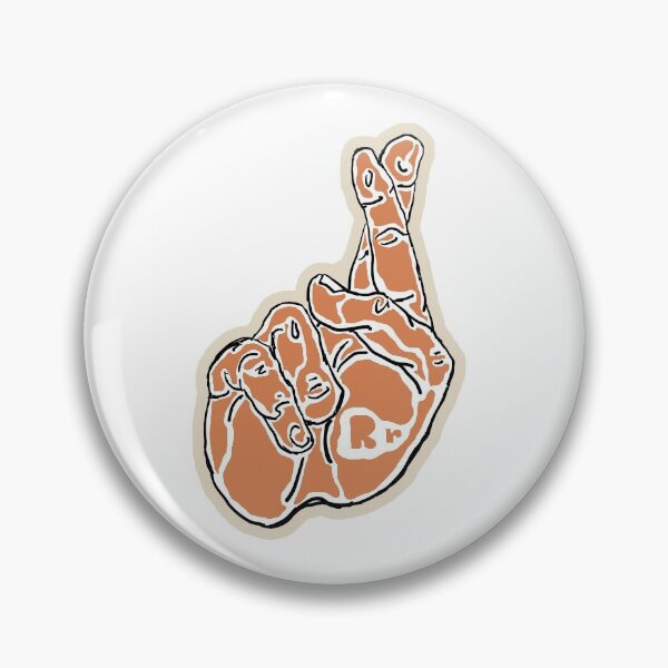 Item preview, ASL Letter R in orange designed and sold by jonahmakesart.