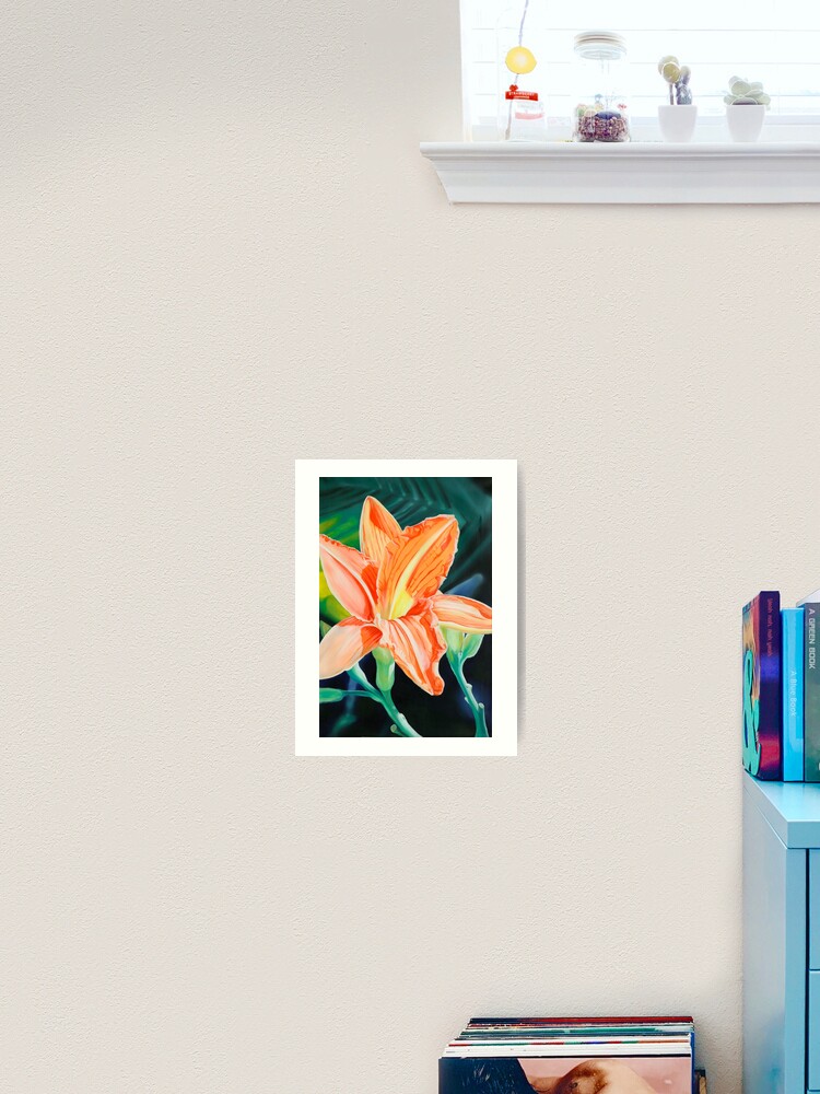 Thumbnail 2 of 3, Art Print, "King for a Day" - orange day lily designed and sold by jknowles.