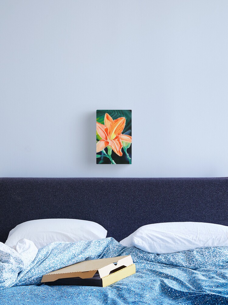 Thumbnail 2 of 3, Canvas Print, "King for a Day" - orange day lily designed and sold by jknowles.