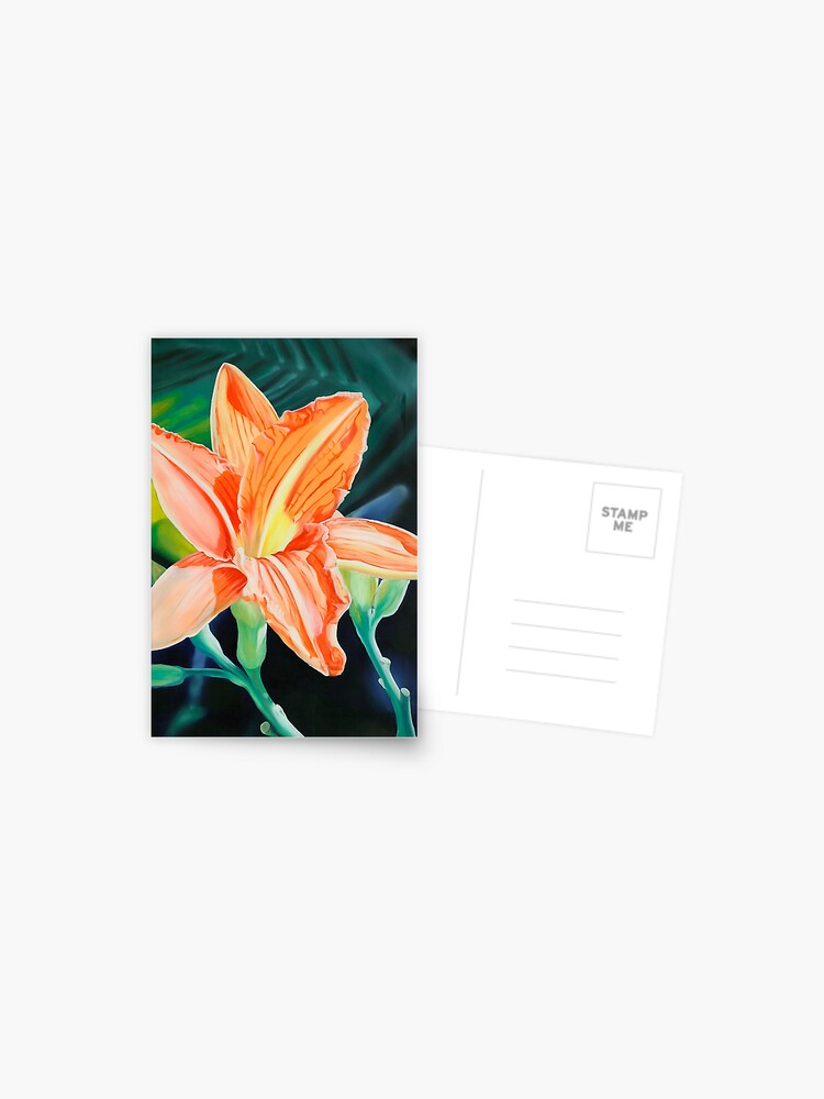 Thumbnail 1 of 2, Postcard, "King for a Day" - orange day lily designed and sold by jknowles.