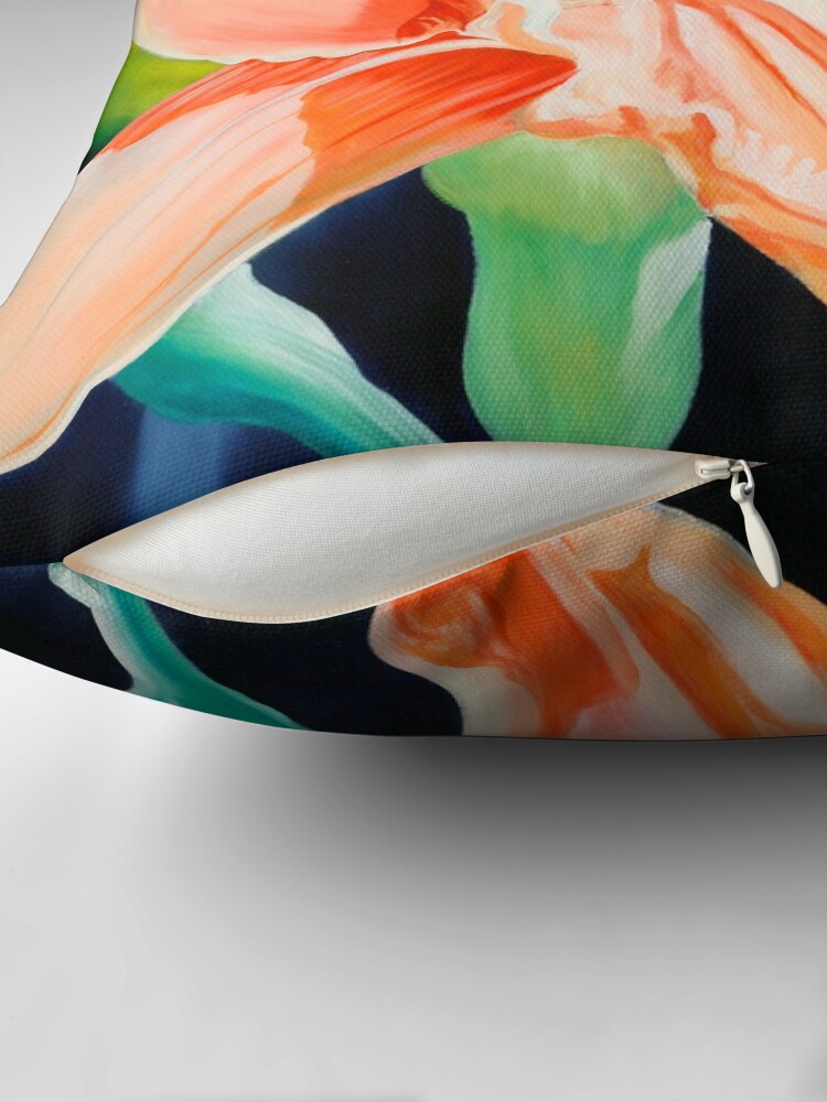 Thumbnail 2 of 4, Pillow, "King for a Day" - orange day lily designed and sold by jknowles.