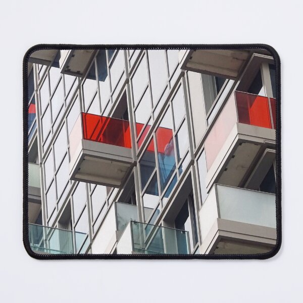 Item preview, Hong Kong Red balconies  designed and sold by cuisinecat2.