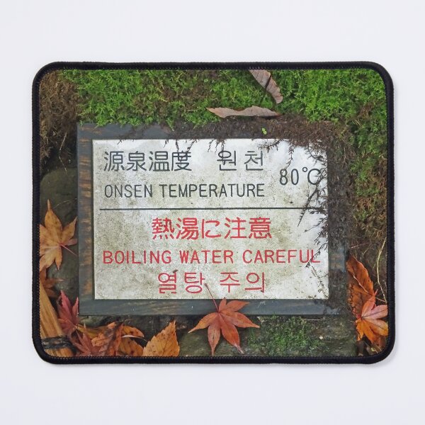 Item preview, Hot water warning sign at an onsen in Japan designed and sold by cuisinecat2.