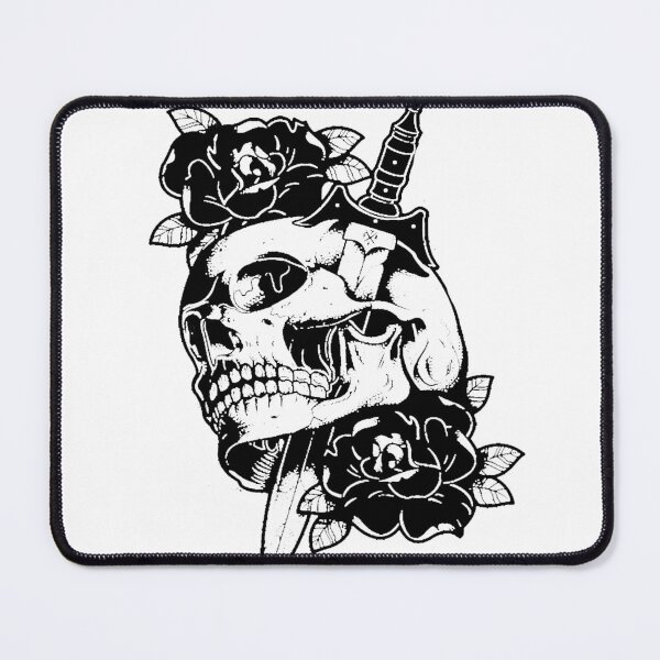 Item preview, Skull, dagger, flowers designed and sold by Iuliia Nerd.