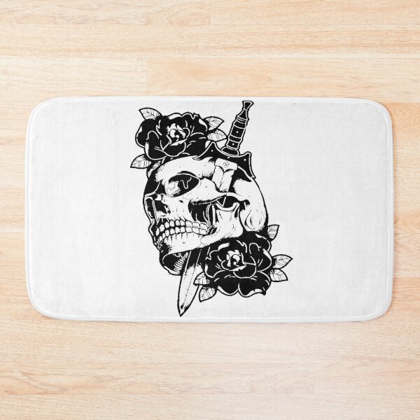Item preview, Skull, dagger, flowers designed and sold by Iuliia Nerd.