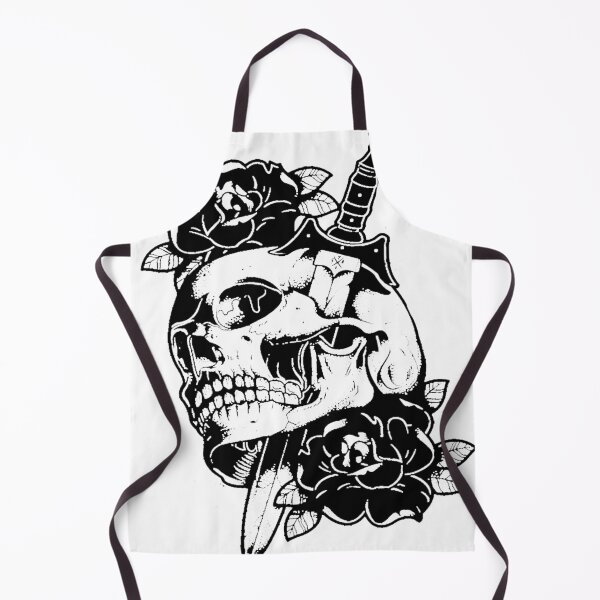 Item preview, Skull, dagger, flowers designed and sold by Iuliia Nerd.